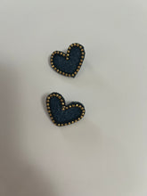 Load image into Gallery viewer, Leather and Denim Earrings
