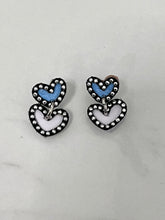 Load image into Gallery viewer, Leather Baby Hearts Earrings
