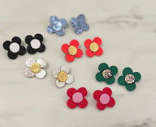 Load image into Gallery viewer, Baby Flower Leather Earrings
