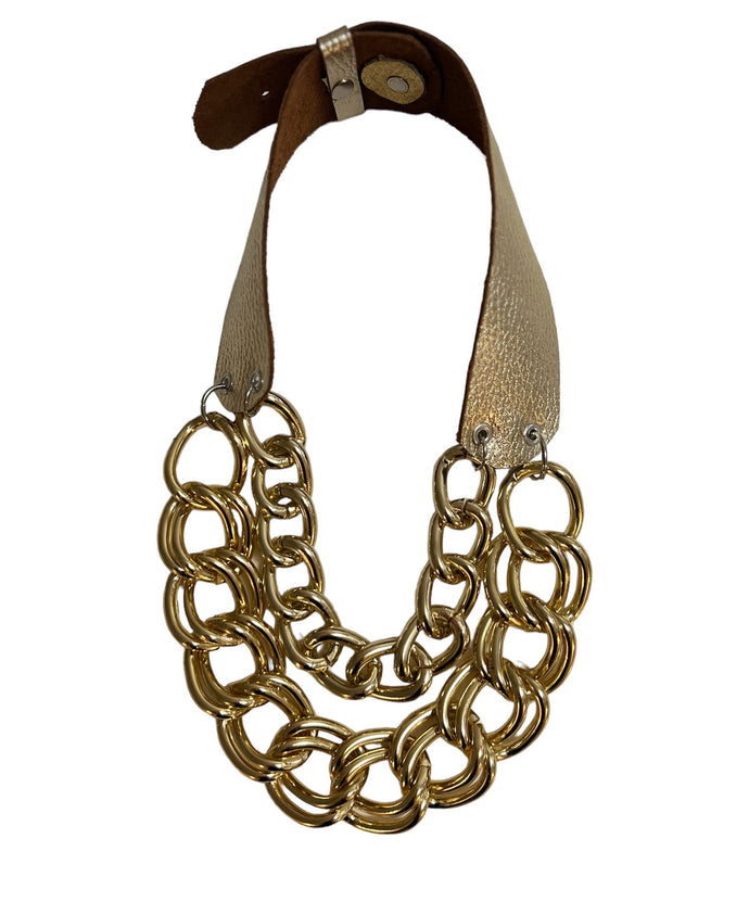 Necklace Leather Cadenas